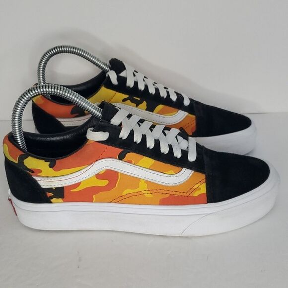 Vans old school pop camo Orange shoes - Picture 1 of 7